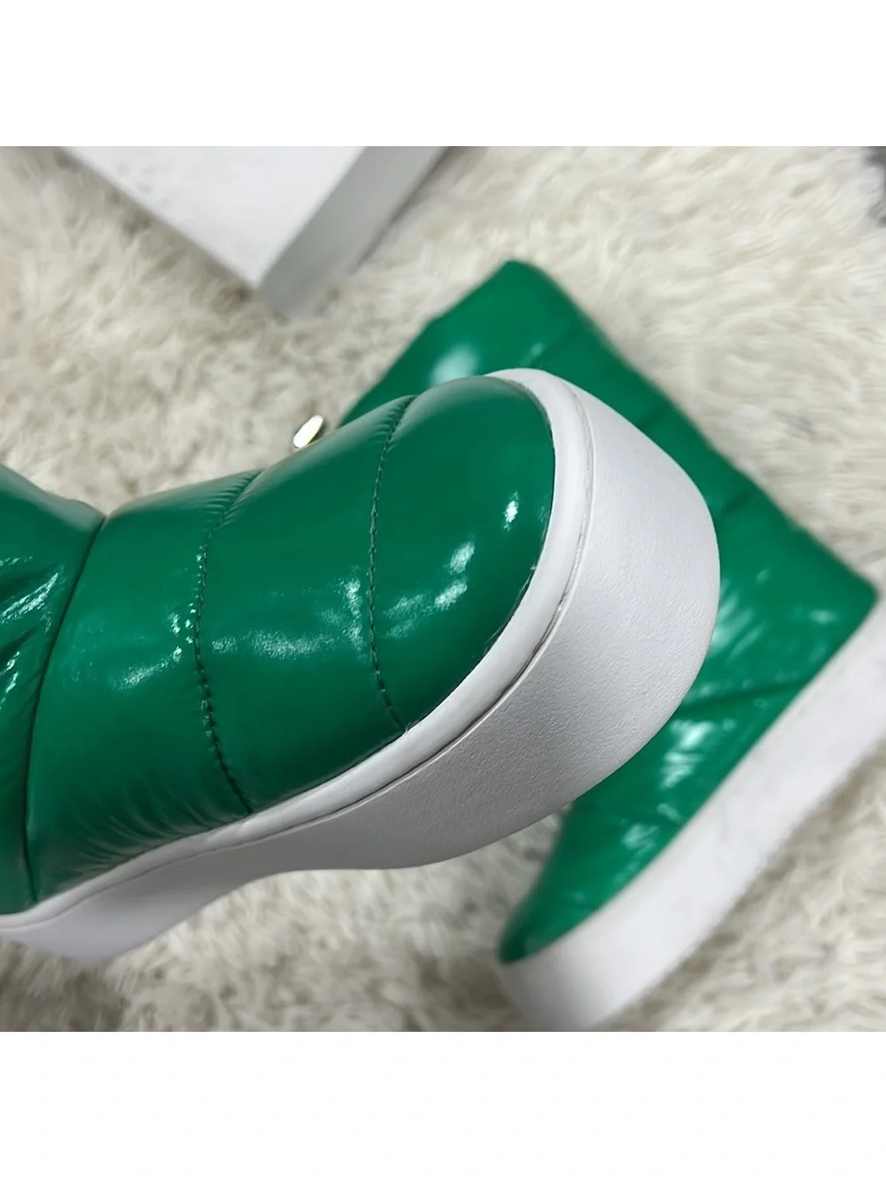 JEFFREY CAMPBELL SNOWED 2 PLATFORM WINTER BOOT IN GREEN